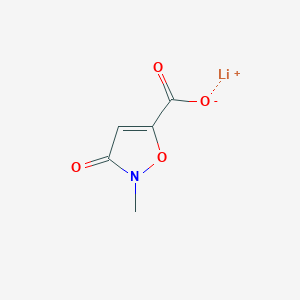 molecular formula C5H4LiNO4 B2635423 Lithium;2-methyl-3-oxo-1,2-oxazole-5-carboxylate CAS No. 2413874-82-3