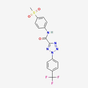 N-(4-(methylsulfonyl)phenyl)-2-(4-(trifluoromethyl)phenyl)-2H-tetrazole-5-carboxamide