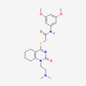 N-(3,5-dimethoxyphenyl)-2-((1-(2-(dimethylamino)ethyl)-2-oxo-1,2,5,6,7,8-hexahydroquinazolin-4-yl)thio)acetamide