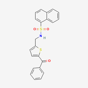 molecular formula C22H17NO3S2 B2635439 N-[(5-benzoylthiophen-2-yl)methyl]naphthalene-1-sulfonamide CAS No. 1797615-49-6