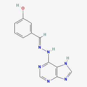 (E)-3-((2-(9H-purin-6-yl)hydrazono)methyl)phenol