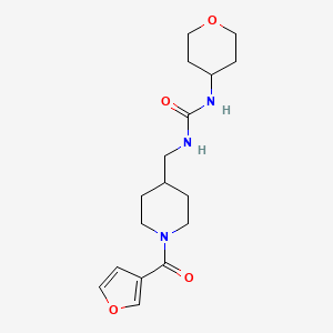 molecular formula C17H25N3O4 B2635455 3-{[1-(furan-3-carbonyl)piperidin-4-yl]methyl}-1-(oxan-4-yl)urea CAS No. 2034569-42-9