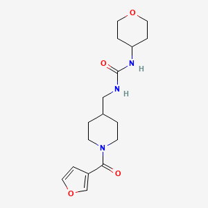 1-((1-(furan-3-carbonyl)piperidin-4-yl)methyl)-3-(tetrahydro-2H-pyran-4-yl)urea