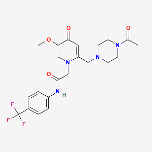 2-(2-((4-acetylpiperazin-1-yl)methyl)-5-methoxy-4-oxopyridin-1(4H)-yl)-N-(4-(trifluoromethyl)phenyl)acetamide