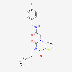 2-{2,4-dioxo-3-[2-(thiophen-2-yl)ethyl]-1H,2H,3H,4H-thieno[3,2-d]pyrimidin-1-yl}-N-[(4-fluorophenyl)methyl]acetamide