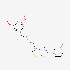 3,5-dimethoxy-N-(2-(2-(m-tolyl)thiazolo[3,2-b][1,2,4]triazol-6-yl)ethyl)benzamide