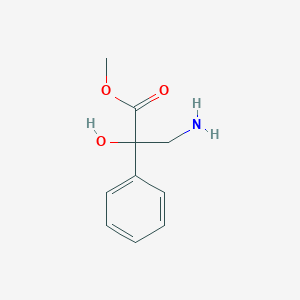 molecular formula C10H13NO3 B2635463 Methyl 3-amino-2-hydroxy-2-phenylpropanoate CAS No. 99155-37-0