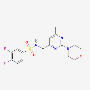 3,4-difluoro-N-((6-methyl-2-morpholinopyrimidin-4-yl)methyl)benzenesulfonamide