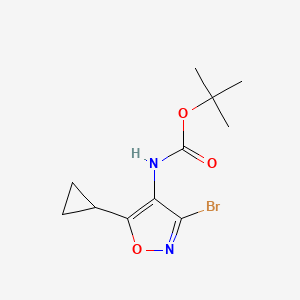 Tert-butyl N-(3-bromo-5-cyclopropyl-1,2-oxazol-4-yl)carbamate