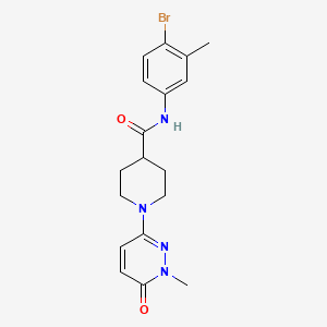 molecular formula C18H21BrN4O2 B2635476 N-(4-bromo-3-methylphenyl)-1-(1-methyl-6-oxo-1,6-dihydropyridazin-3-yl)piperidine-4-carboxamide CAS No. 1421461-75-7
