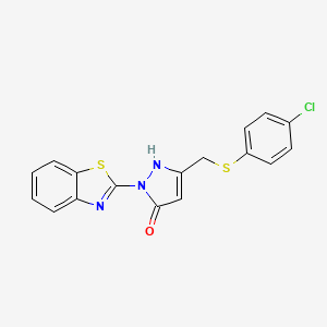 1-(1,3-Benzothiazol-2-yl)-3-{[(4-chlorophenyl)-thio]methyl}-1H-pyrazol-5-ol