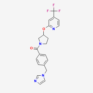 (4-((1H-imidazol-1-yl)methyl)phenyl)(3-((4-(trifluoromethyl)pyridin-2-yl)oxy)pyrrolidin-1-yl)methanone