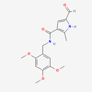 5-formyl-2-methyl-N-[(2,4,5-trimethoxyphenyl)methyl]-1H-pyrrole-3-carboxamide