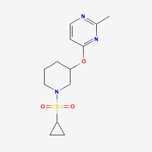 4-((1-(Cyclopropylsulfonyl)piperidin-3-yl)oxy)-2-methylpyrimidine