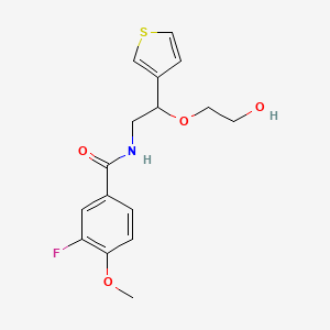 3-fluoro-N-(2-(2-hydroxyethoxy)-2-(thiophen-3-yl)ethyl)-4-methoxybenzamide