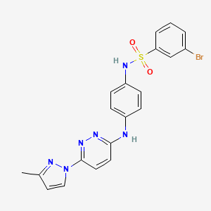 3-bromo-N-(4-((6-(3-methyl-1H-pyrazol-1-yl)pyridazin-3-yl)amino)phenyl)benzenesulfonamide