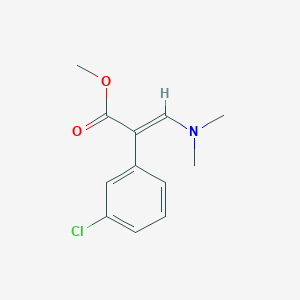 molecular formula C12H14ClNO2 B2635519 methyl (2E)-2-(3-chlorophenyl)-3-(dimethylamino)prop-2-enoate CAS No. 80510-69-6