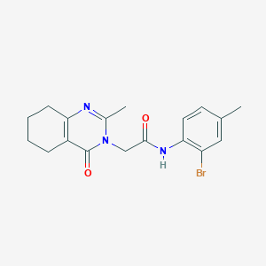 N-(2-bromo-4-methylphenyl)-2-(2-methyl-4-oxo-5,6,7,8-tetrahydroquinazolin-3(4H)-yl)acetamide