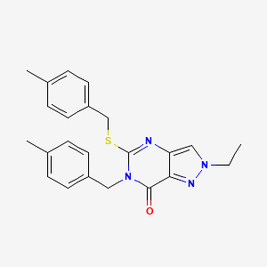 2-ethyl-6-(4-methylbenzyl)-5-((4-methylbenzyl)thio)-2H-pyrazolo[4,3-d]pyrimidin-7(6H)-one