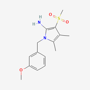 1-(3-methoxybenzyl)-4,5-dimethyl-3-(methylsulfonyl)-1H-pyrrol-2-amine