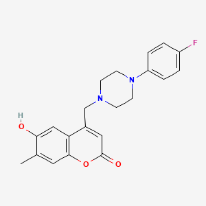 4-[[4-(4-Fluorophenyl)piperazin-1-yl]methyl]-6-hydroxy-7-methylchromen-2-one