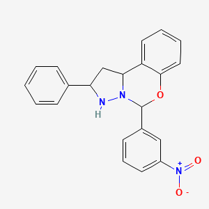 5-(3-Nitrophenyl)-2-phenyl-1,2,3,10b-tetrahydropyrazolo[1,5-c][1,3]benzoxazine