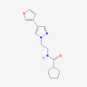 N-(2-(4-(furan-3-yl)-1H-pyrazol-1-yl)ethyl)cyclopentanecarboxamide