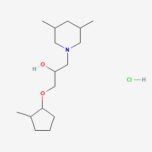 molecular formula C16H32ClNO2 B2635542 1-(3,5-DIMETHYLPIPERIDIN-1-YL)-3-[(2-METHYLCYCLOPENTYL)OXY]PROPAN-2-OL HYDROCHLORIDE CAS No. 1212188-78-7