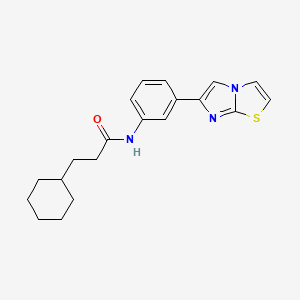 3-cyclohexyl-N-(3-(imidazo[2,1-b]thiazol-6-yl)phenyl)propanamide