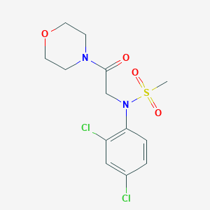 molecular formula C13H16Cl2N2O4S B2635550 N-(2,4-dichlorophenyl)-N-[2-(morpholin-4-yl)-2-oxoethyl]methanesulfonamide CAS No. 672951-69-8