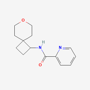 molecular formula C14H18N2O2 B2635557 N-{7-oxaspiro[3.5]nonan-1-yl}pyridine-2-carboxamide CAS No. 2320860-20-4