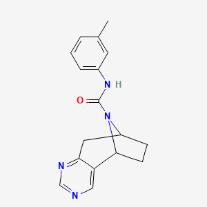 molecular formula C17H18N4O B2635560 N-(3-methylphenyl)-4,6,12-triazatricyclo[7.2.1.0^{2,7}]dodeca-2(7),3,5-triene-12-carboxamide CAS No. 1904312-17-9