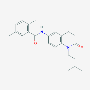 molecular formula C23H28N2O2 B2635561 N-(1-isopentyl-2-oxo-1,2,3,4-tetrahydroquinolin-6-yl)-2,5-dimethylbenzamide CAS No. 946221-24-5