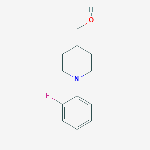 molecular formula C12H16FNO B2635567 [1-(2-Fluorophenyl)piperidin-4-yl]methanol CAS No. 1005502-75-9