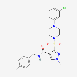 1-(3-cyano-6-fluoroquinolin-4-yl)-N-(5-fluoro-2-methylphenyl)piperidine-4-carboxamide