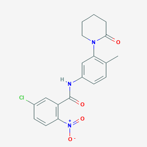 5-chloro-N-[4-methyl-3-(2-oxopiperidin-1-yl)phenyl]-2-nitrobenzamide