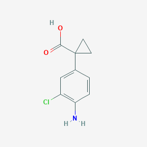 molecular formula C10H10ClNO2 B2635595 1-(4-Amino-3-chlorophenyl)cyclopropanecarboxylic acid CAS No. 1314738-42-5