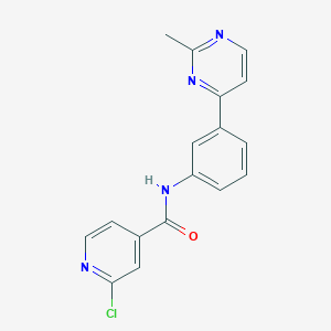 molecular formula C17H13ClN4O B2635598 2-chloro-N-[3-(2-methylpyrimidin-4-yl)phenyl]pyridine-4-carboxamide CAS No. 1223274-82-5