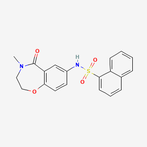 molecular formula C20H18N2O4S B2635616 N-(4-methyl-5-oxo-2,3,4,5-tetrahydro-1,4-benzoxazepin-7-yl)naphthalene-1-sulfonamide CAS No. 922007-14-5