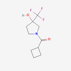 molecular formula C10H14F3NO2 B2635618 1-Cyclobutanecarbonyl-3-(trifluoromethyl)pyrrolidin-3-ol CAS No. 1389931-96-7