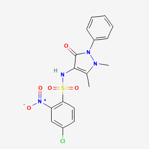 4-(((4-Chloro-2-nitrophenyl)sulfonyl)amino)-2,3-dimethyl-1-phenyl-3-pyrazolin-5-one