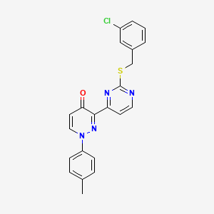 3-{2-[(3-chlorobenzyl)sulfanyl]-4-pyrimidinyl}-1-(4-methylphenyl)-4(1H)-pyridazinone