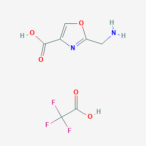 2-(Aminomethyl)-1,3-oxazole-4-carboxylic acid;2,2,2-trifluoroacetic acid