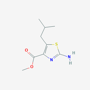 molecular formula C9H14N2O2S B2635635 Methyl 2-amino-5-isobutylthiazole-4-carboxylate CAS No. 864437-22-9