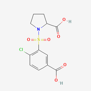 1-[(5-Carboxy-2-chlorophenyl)sulfonyl]proline
