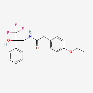 molecular formula C19H20F3NO3 B2635656 2-(4-ethoxyphenyl)-N-(3,3,3-trifluoro-2-hydroxy-2-phenylpropyl)acetamide CAS No. 1351611-71-6