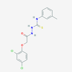 molecular formula C16H15Cl2N3O2S B2635658 2-[(2,4-dichlorophenoxy)acetyl]-N-(3-methylphenyl)hydrazinecarbothioamide CAS No. 54918-86-4