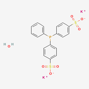 molecular formula C18H15K2O7PS2 B2635665 Bis(p-sulfonatophenyl)phenylphosphine dihydrate dipotassium salt CAS No. 308103-66-4