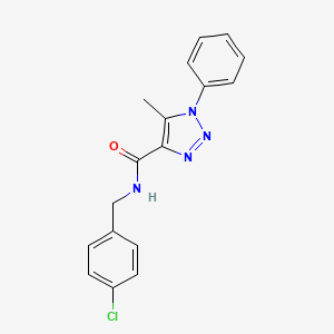 molecular formula C17H15ClN4O B2635671 N-(4-chlorobenzyl)-5-methyl-1-phenyl-1H-1,2,3-triazole-4-carboxamide CAS No. 950230-04-3