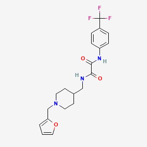 molecular formula C20H22F3N3O3 B2635699 N-({1-[(furan-2-yl)methyl]piperidin-4-yl}methyl)-N'-[4-(trifluoromethyl)phenyl]ethanediamide CAS No. 953230-17-6